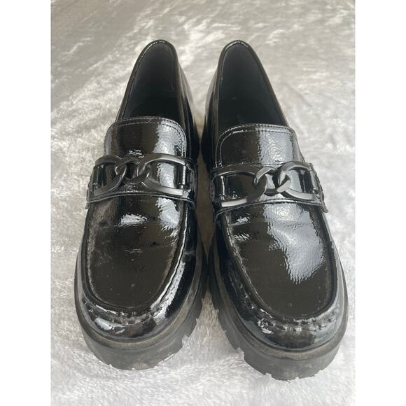 Y2K 90s Womens Loafers Sz 7.5 Chunky Whimsigoth Academia Preppy Witchy Platform - Picture 2 of 10